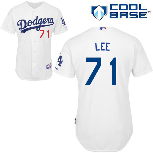 Zach Lee #71 mlb Jersey-L A Dodgers Women's Authentic Home White Cool Base Baseball Jersey